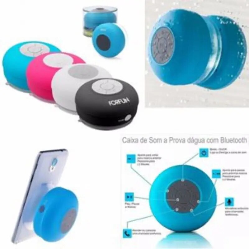 Mini Caixa Caixinha De Som Prova D'água Bluetooth Portátil
