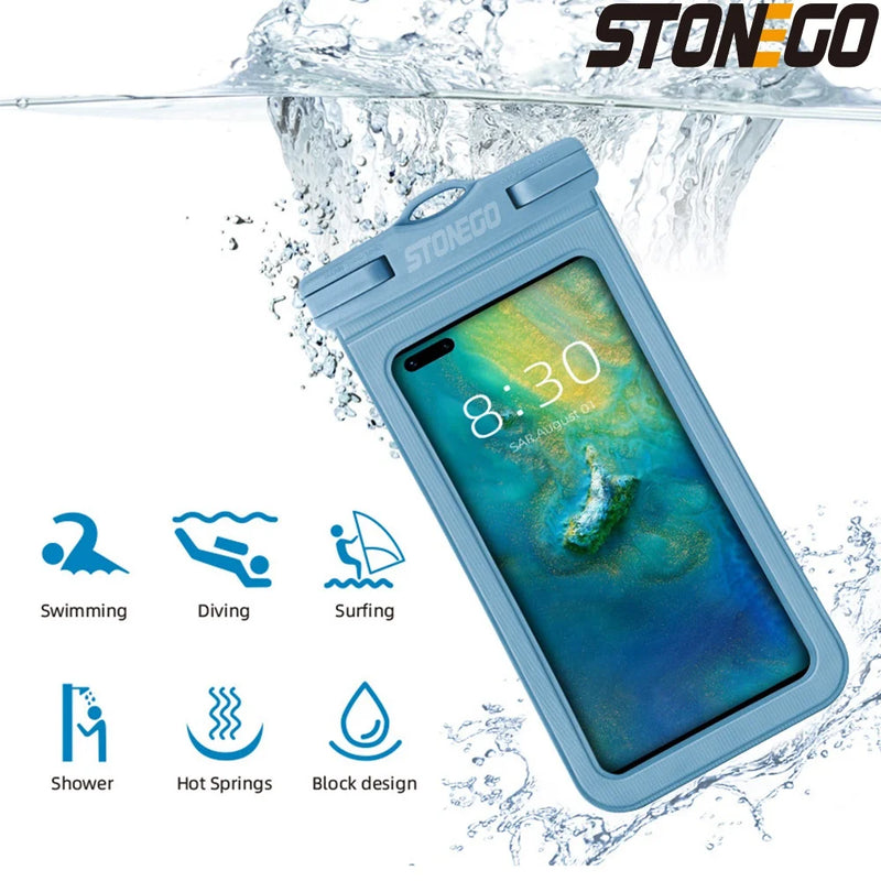 Bolsa universal à prova d'água para celular, capa para celular para natação, mergulho ao ar livre, bolsa à prova d'água