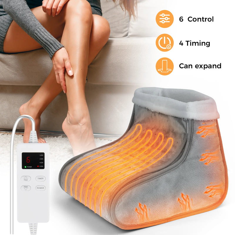 Almofada de aquecimento para os pés portátil elétrico