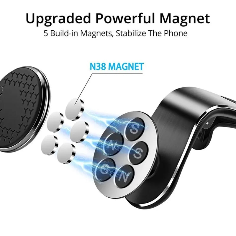 Suporte magnético do telefone para carro, montagem na ventilação de ar, gps, para iphone, samsung, xiaomi